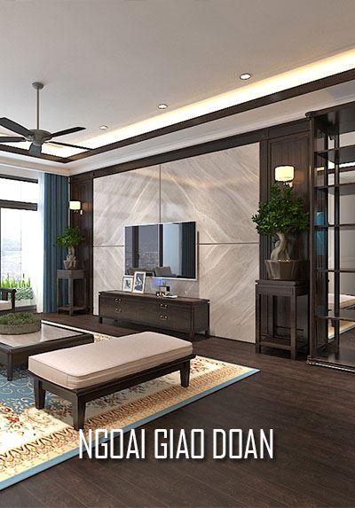 Thiết kế nội thất chung cư Ngoại Giao Đoàn phong cách gỗ việt