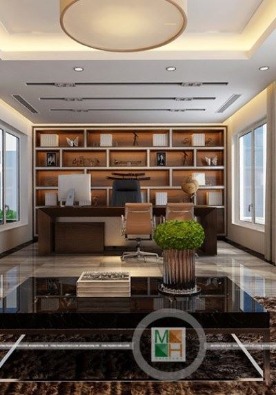 Thiết kê nội thất văn phòng tại công ty Đèo Cả sang trọng