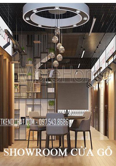 Thiết kế nội thất showroom cửa gỗ công nghiệp ATA Group