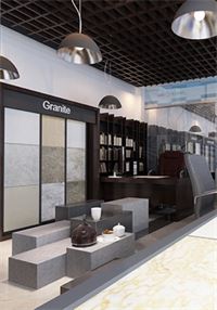 Thiết kế nội thất showroom Đá tự nhiên đẹp, độc đáo, sáng tạo