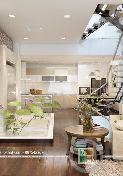 Thiết kế nội thất nhà liền kề tiện nghi sang trọng - Mr Thắng