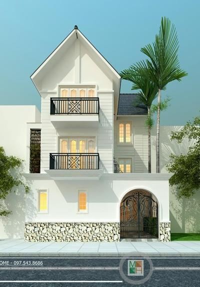 Thiết kế kiến trúc biệt thự cao cấp tại Việt Hưng - Chị Việt