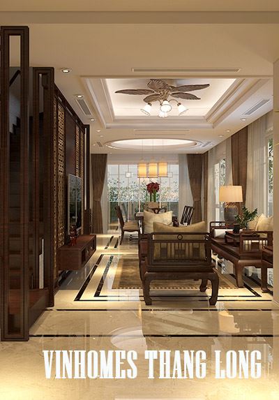 Thiết kế nội thất biệt thự VinHomes Thăng Long hiện đại - Anh Nam