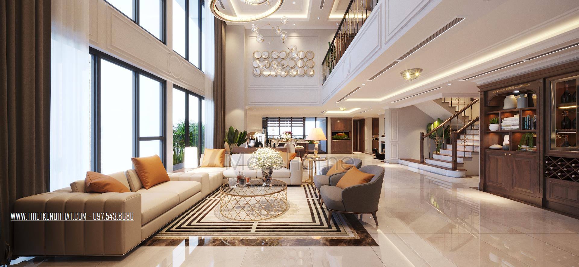 Thiết kế nội thất chung cư Duplex cao cấp