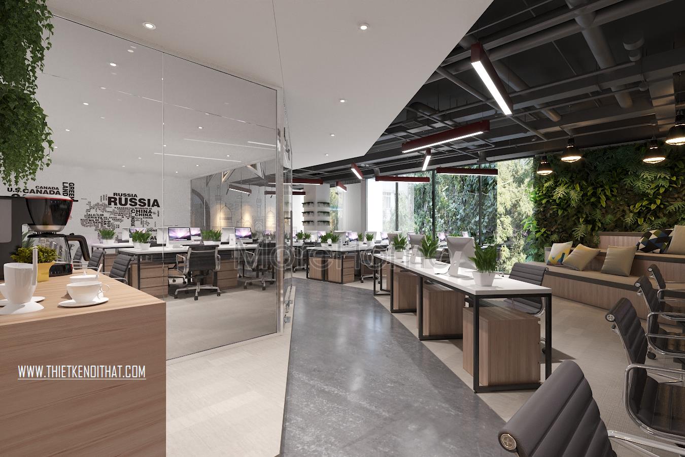 Thiết kế nội thất văn phòng SAFFRON
