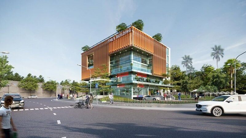 Thiết kế kiến trúc tòa nhà văn phòng hiện đại tại thành phố Vinh