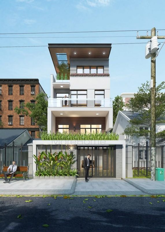 Công trình thiết kế kiến trúc nhà biệt thự phố hiện đại Nghệ An với không gian sống xanh