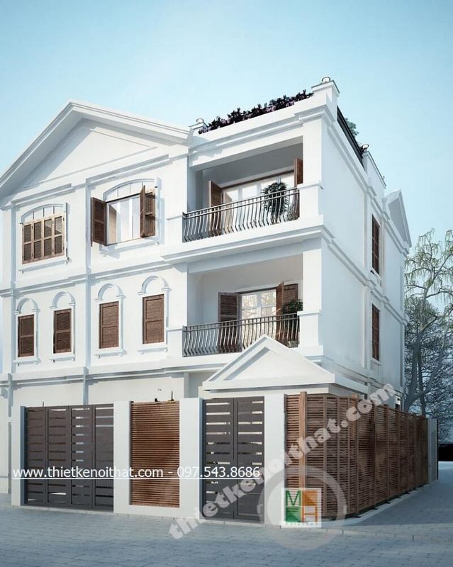 Thiết kế biệt thự 3 tầng kiến trúc hiện đại tại HillState Hà Đông Hà Nội