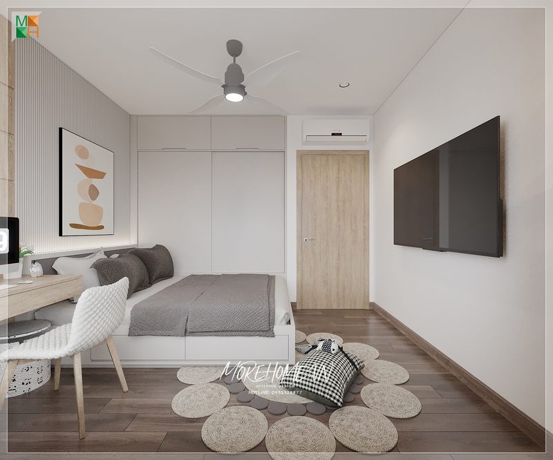 Giường ngủ gỗ công nghiệp màu xám với ngăn kéo được ưu tiên làm lựa chọn hàng đầu hiện nay.